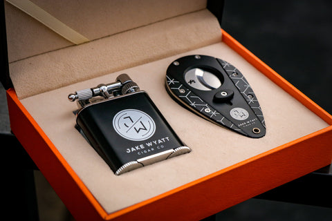 Jake Wyatt - Double-Jet Torch Flame Lighter &
XIKAR Xi1 Cutter Combo Set