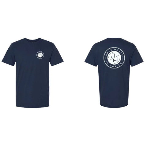 Jake Wyatt Cigar Co. T-Shirt - Navy Blue SM/LG Logo