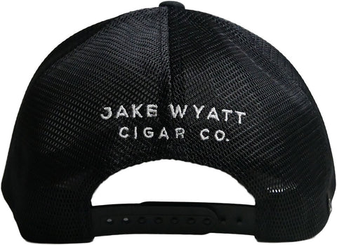 Black FLEXFIT 110® MESH CAP - White Embroidered Patch