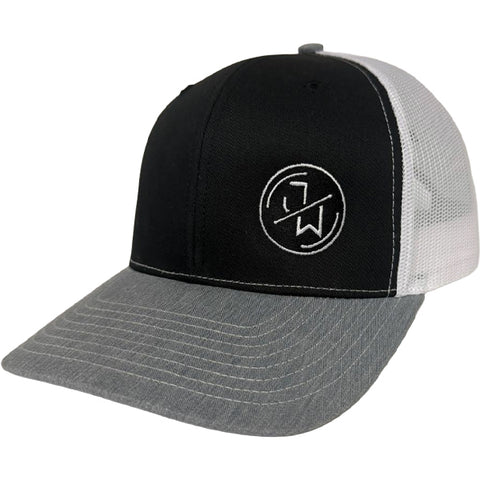 Richardson 112 | TRUCKER - Black/White/Heather Grey